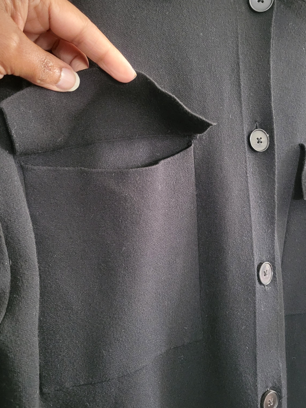 ARITZIA Wilfred Free Ronnie Sweater Sz M Button-Front Minimalist Quiet Luxury - Picture 9 of 14